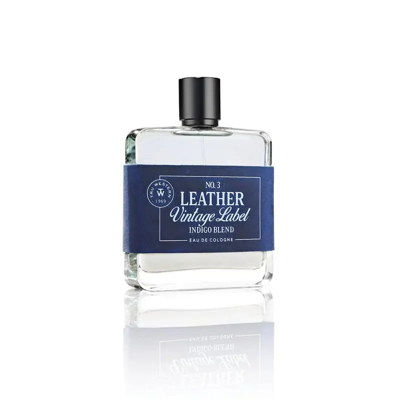 Tru Western Mens Leather Vintage Label #3 Indigo Blend Eau De Cologne 100mL (98087)