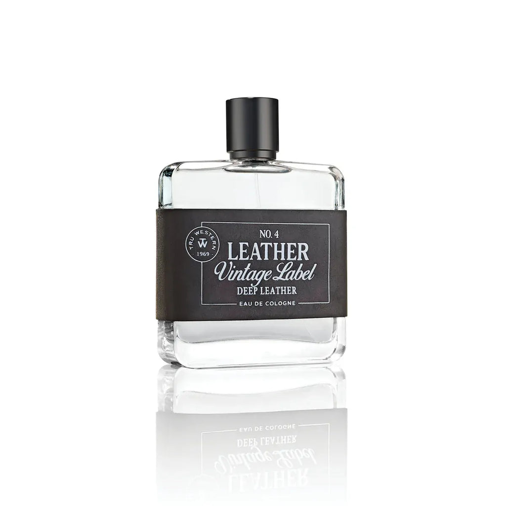 Tru Western Mens Leather Vintage Label #4 Deep Leather Eau De Cologne 100mL (98089)