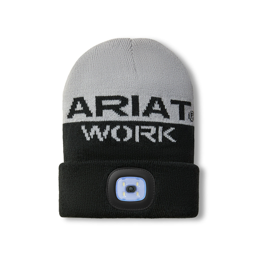 Ariat Rebar Headlight Beanie (10064019) Heather Grey/Black