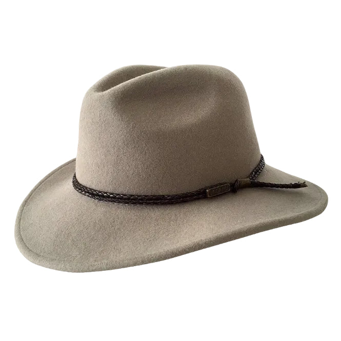 Jacaru Outback Fedora Hat (1847) Stone