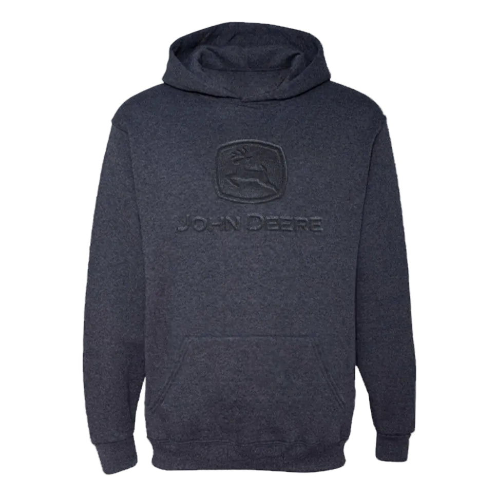 John Deere Mens JD Logo Embossed Hoodie (13025785NV) Navy 