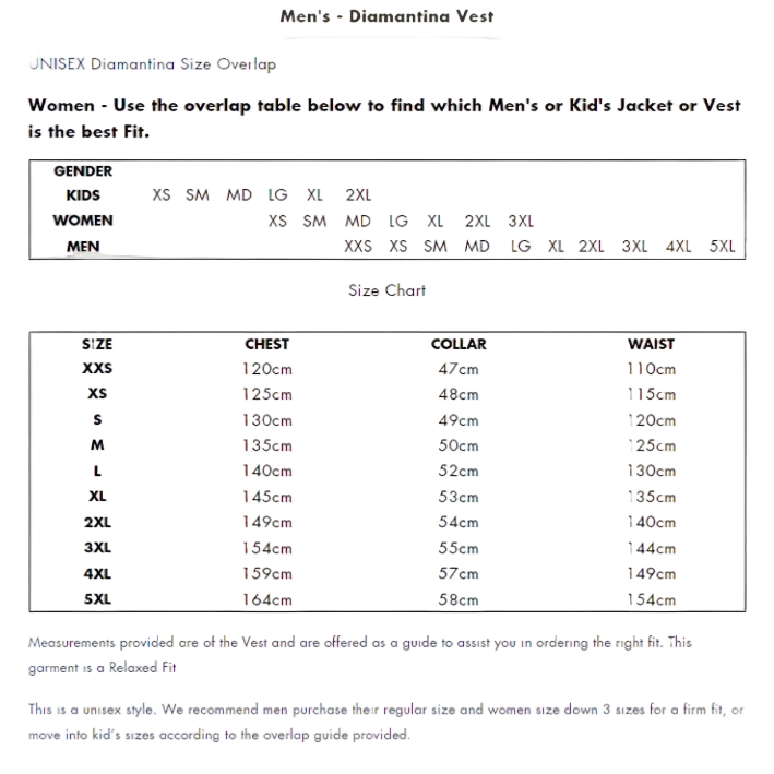 Just Country Diamantina Sizing Guide