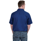 Just Country Mens Adam SS Half Button Work Shirt (10104) Cobalt 