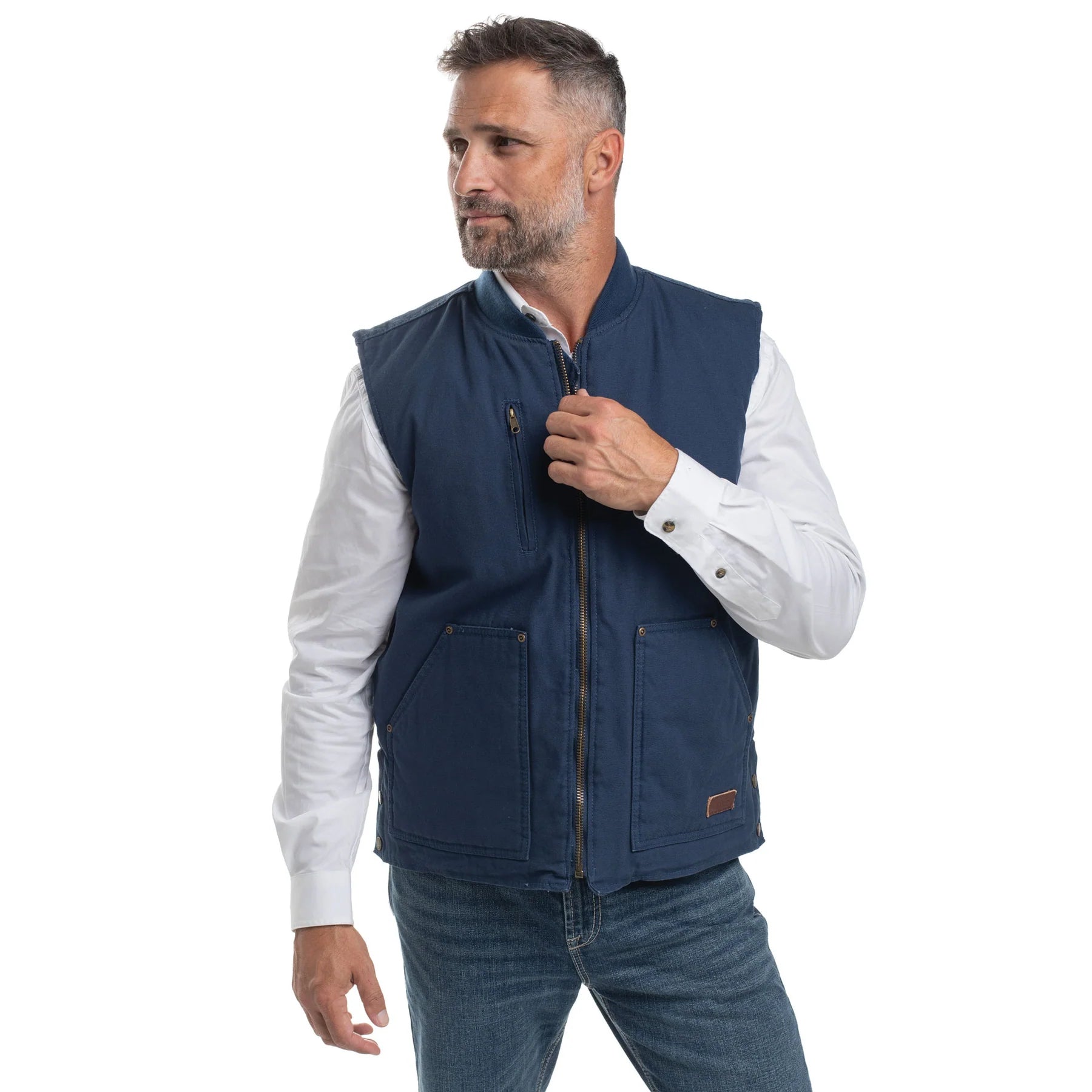 Just Country Mens Diamantina Vest (MWOV2301) Navy