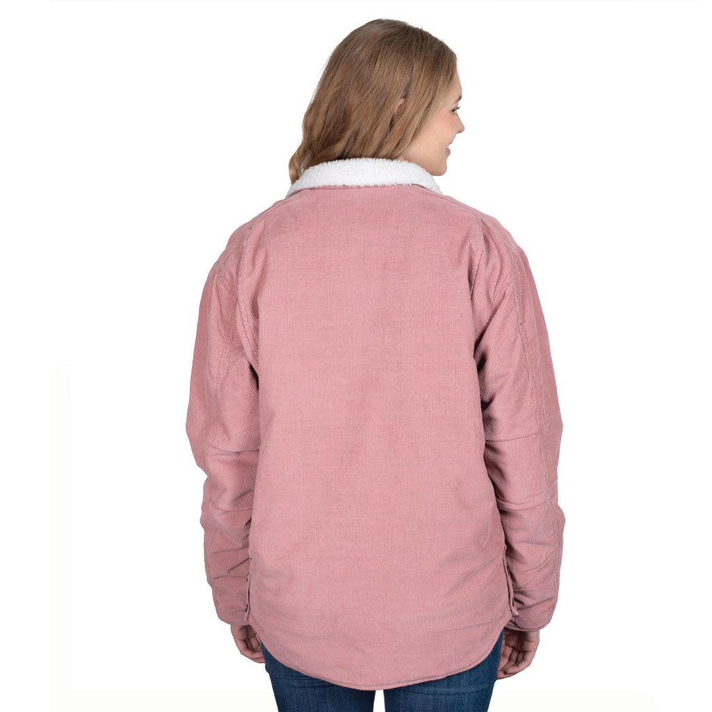 Just Country Unisex Diamantina Sherpa Corduroy Jacket (MWOJ2600) Dusty Pink