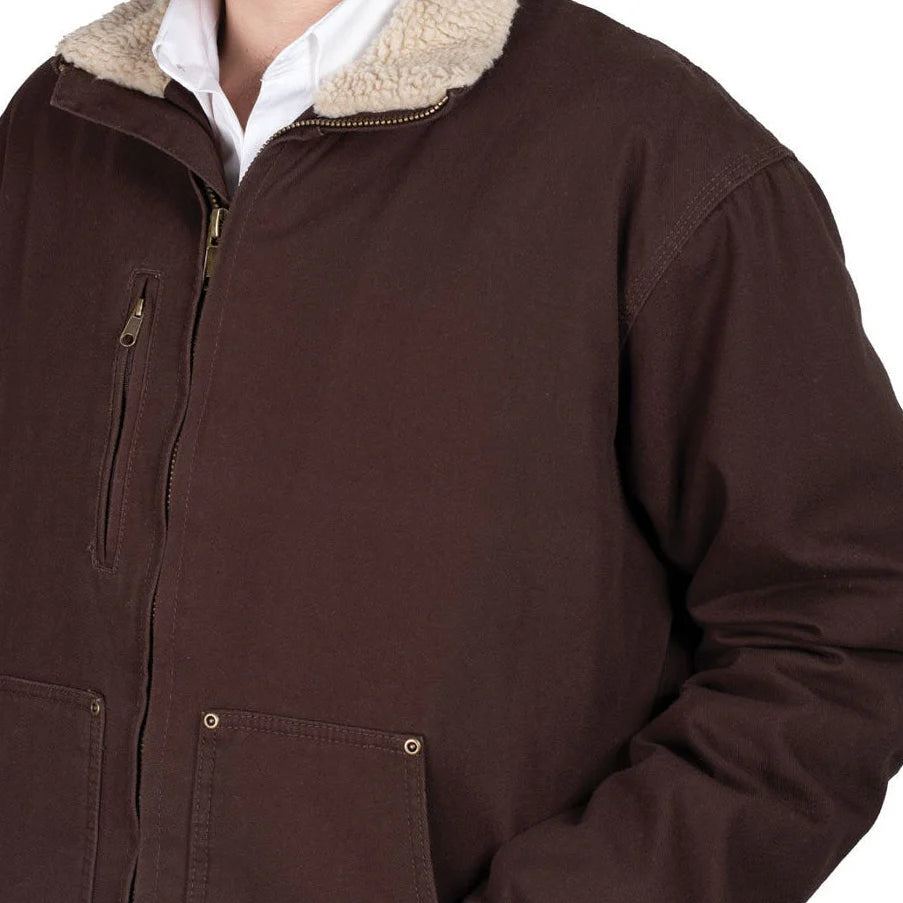 Just Country Unisex Diamantina Sherpa Jacket (MWOJ2101) Chocolate