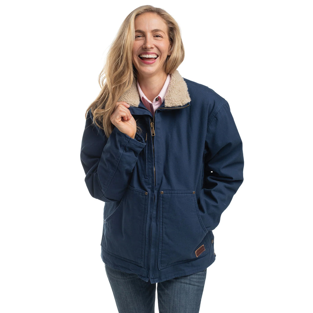 Just Country Unisex Diamantina Sherpa Jacket (MWOJ2302) Navy
