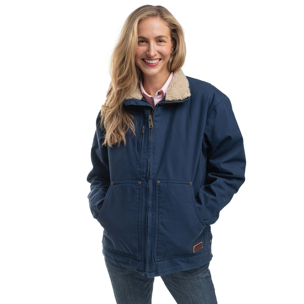 Just Country Unisex Diamantina Sherpa Jacket (MWOJ2302) Navy

