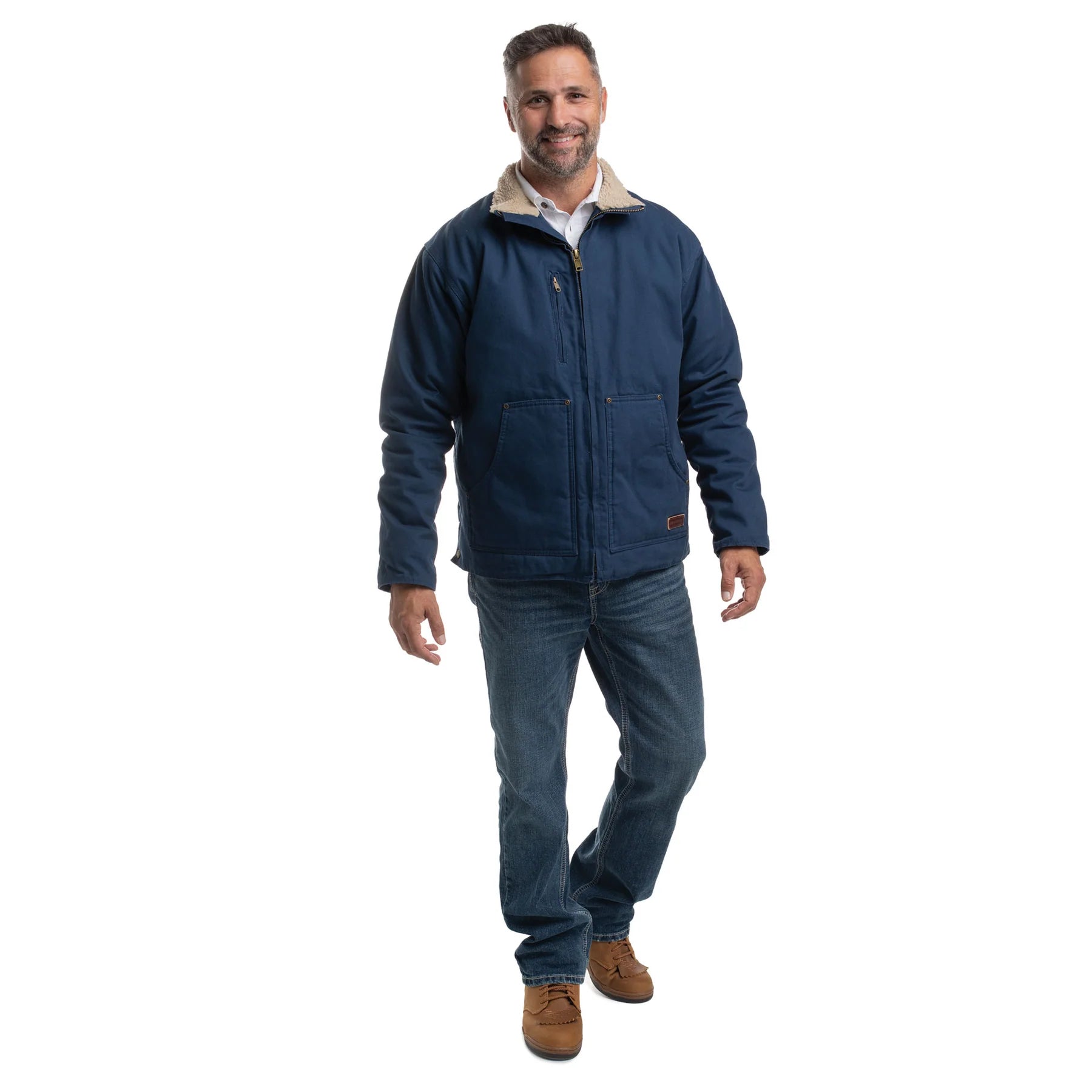 Just Country Unisex Diamantina Sherpa Jacket (MWOJ2302) Navy
