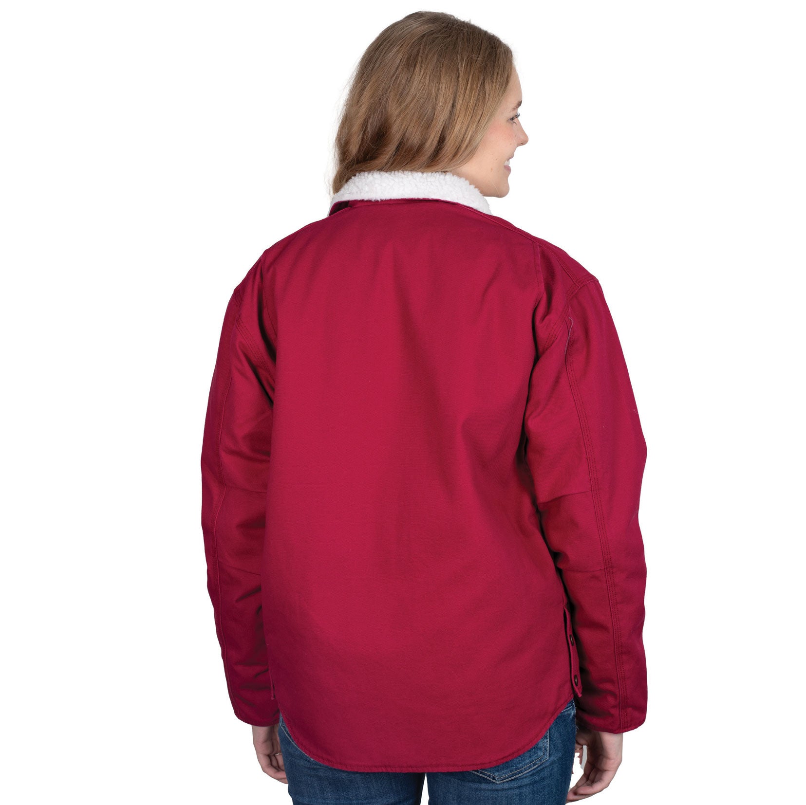 Just Country Unisex Diamantina Sherpa Jacket (MWOJ2601) Very Berry