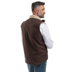 Just Country Unisex Diamantina Sherpa Vest (MWOV2101) Chocolate