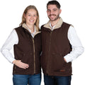 Just Country Unisex Diamantina Sherpa Vest (MWOV2101) Chocolate