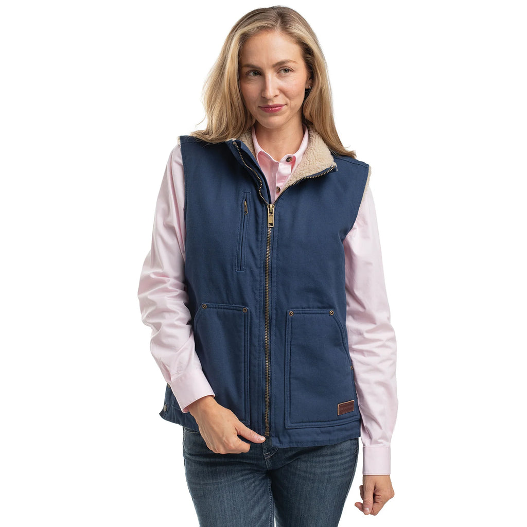 Just Country Unisex Diamantina Sherpa Vest (MWOV2302) Navy