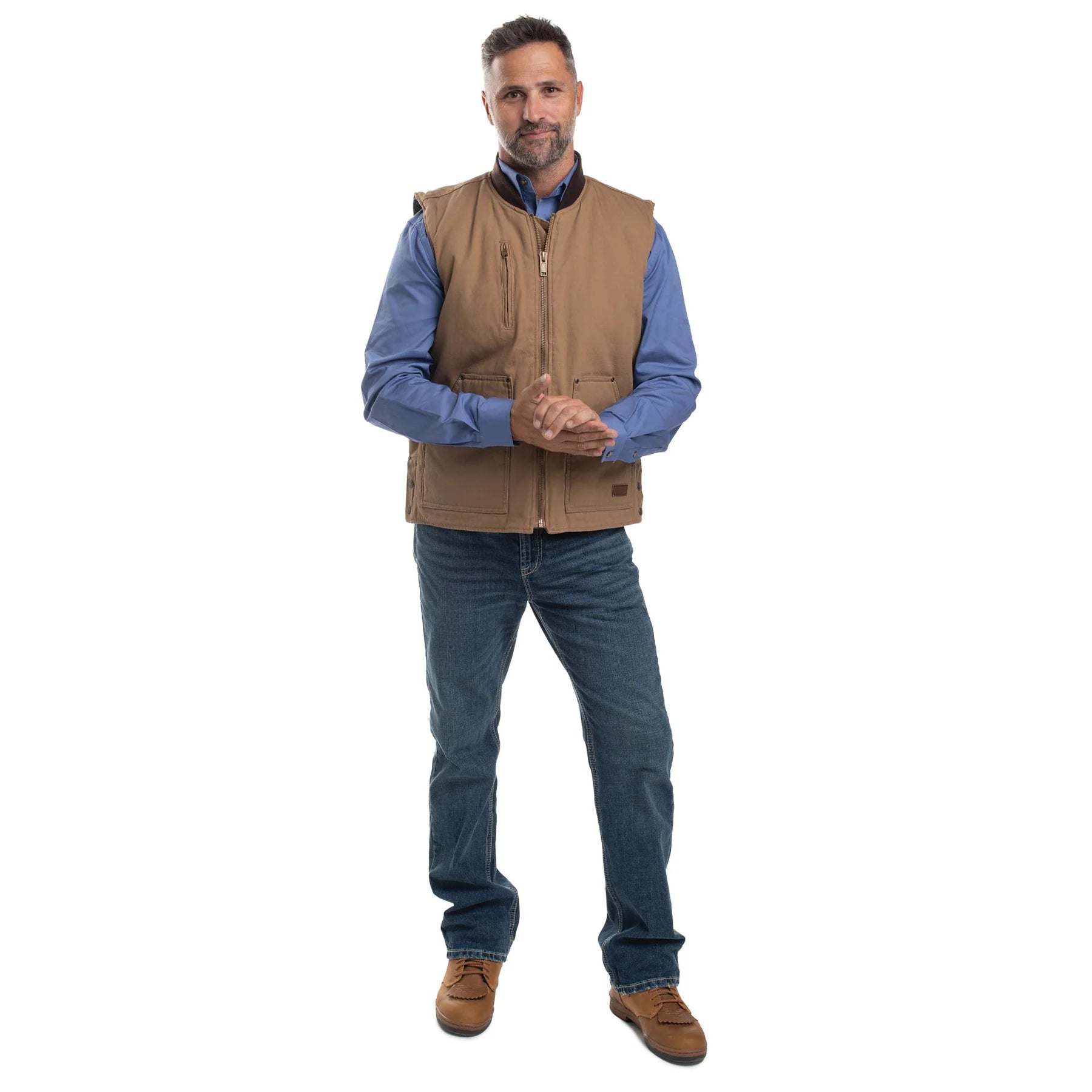 Just Country Unisex Diamantina Vest (MWOV1916) Khaki