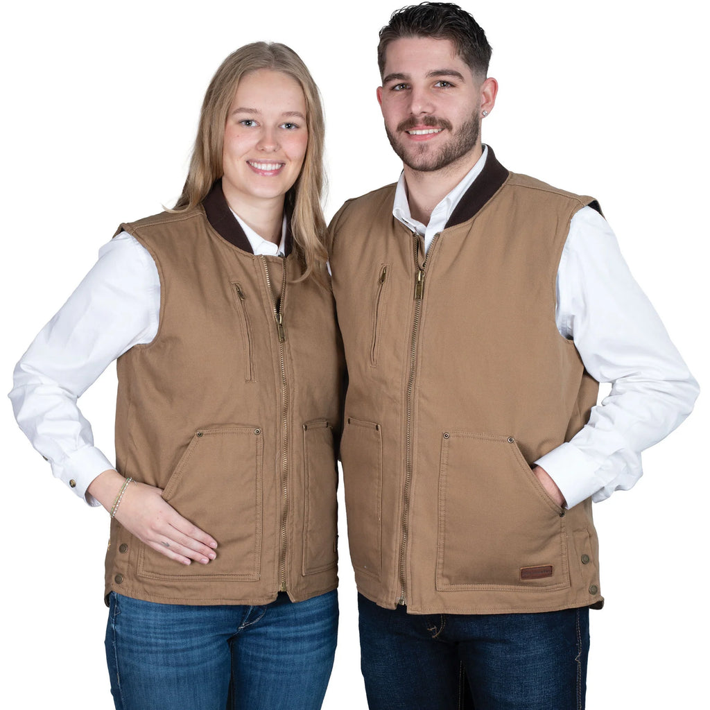 Just Country Unisex Diamantina Vest (MWOV1916) Khaki
