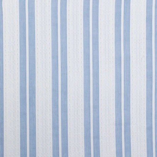 Just Country Womens Abbey Frills Full Button L/S Dress Shirt (WWLS2603) White/Denim Stripe Lace