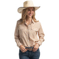 Just Country Womens Abbey Full Button L/S Print Shirt (WWLS2654) Mustard & White Check