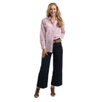 Just Country Womens Abbey Full Button L/S Print Shirt (WWLS2662) Powder Pink