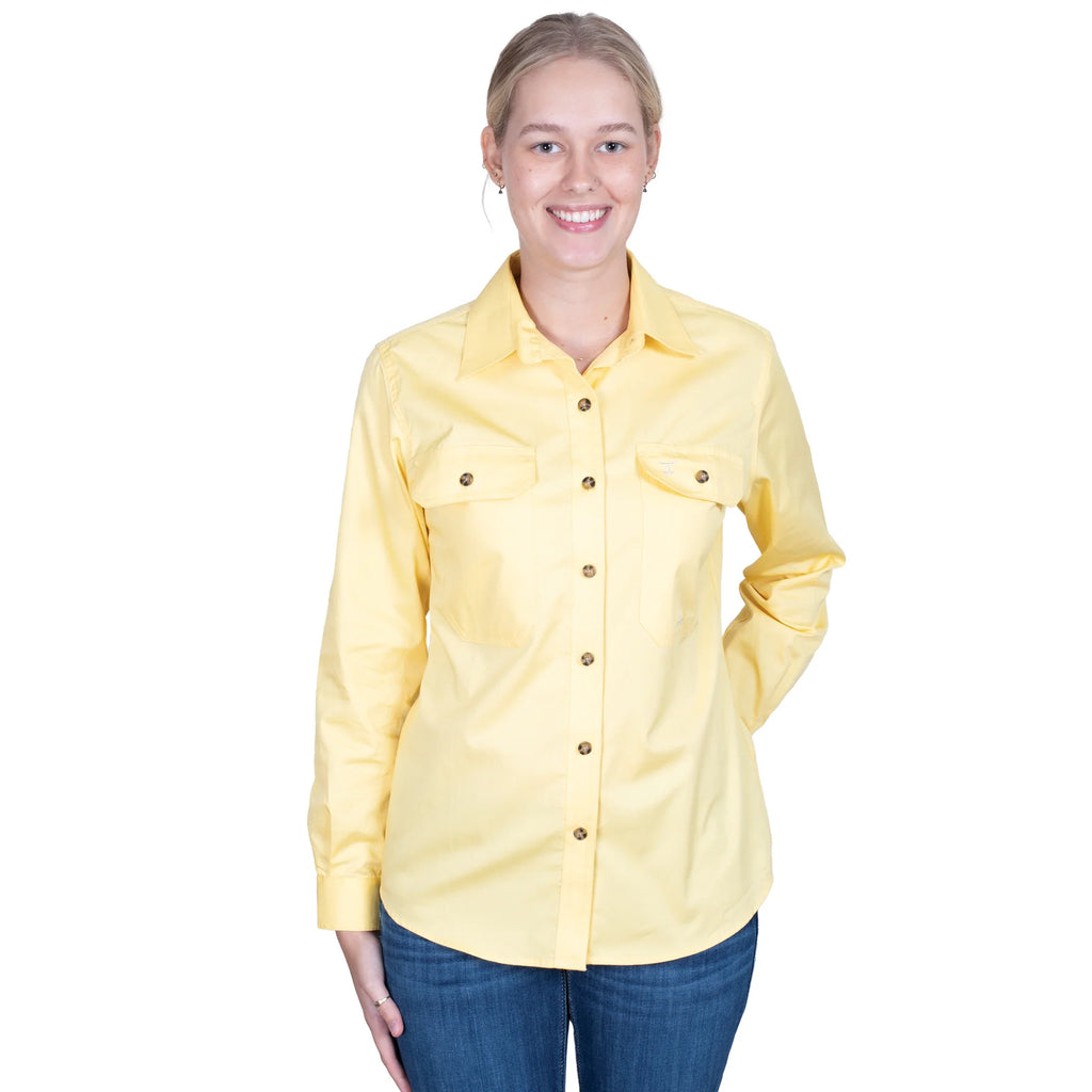 Just Country Womens Brooke Work Shirt (50502) Butter