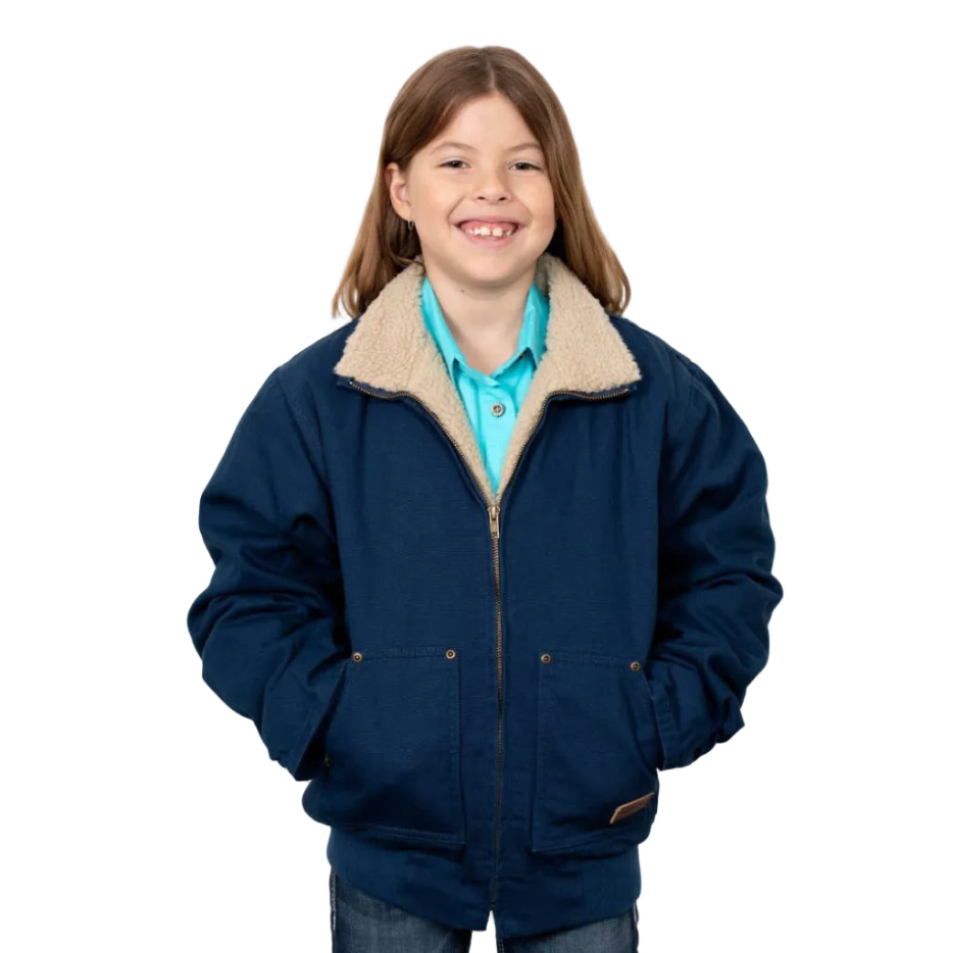 Just Country Childrens Diamantina Sherpa Jacket (BWOJ2302) Navy