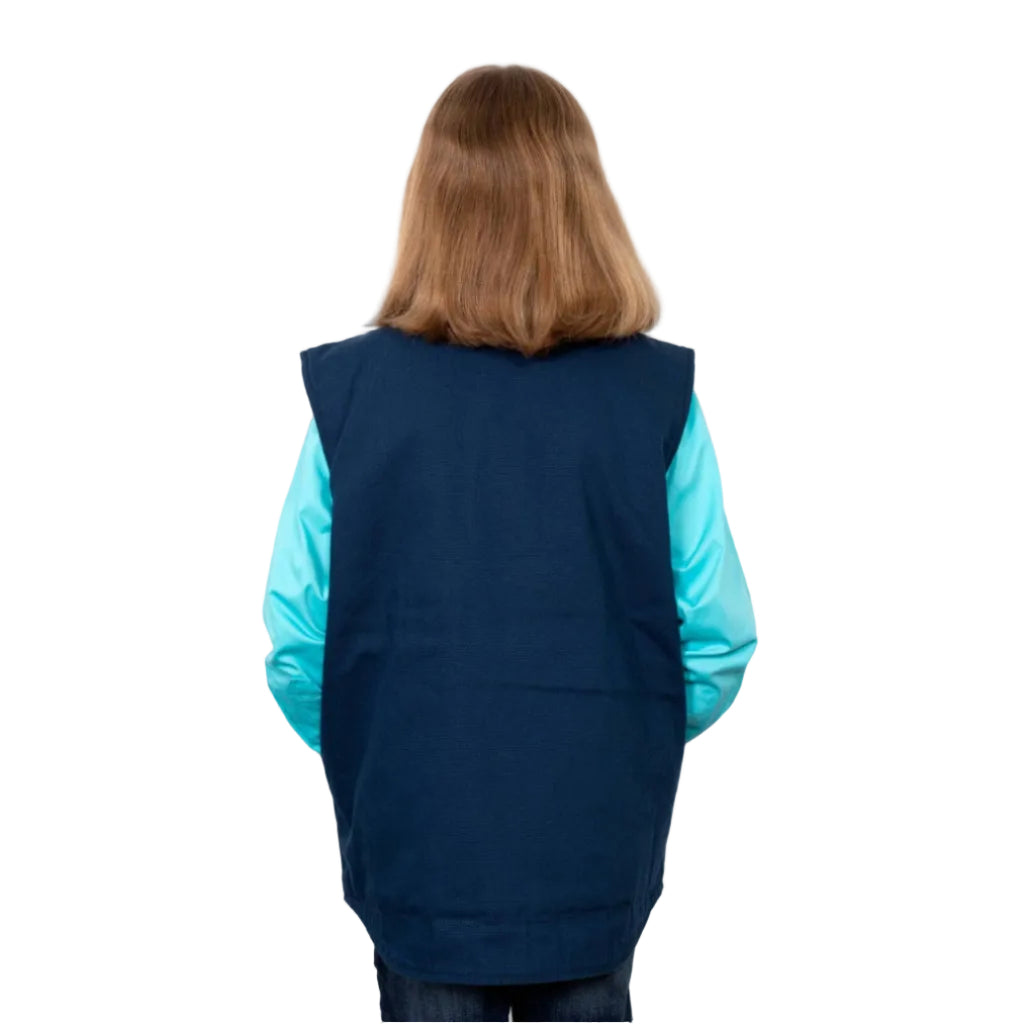 Just Country Childrens Diamantina Sherpa Vest (BWOV2302) Navy [AD]