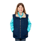Just Country Childrens Diamantina Sherpa Vest (BWOV2302) Navy [AD]