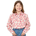 Just Country Girls Harper Half Button Shirt (GWLS2215) Raspberry [SD]