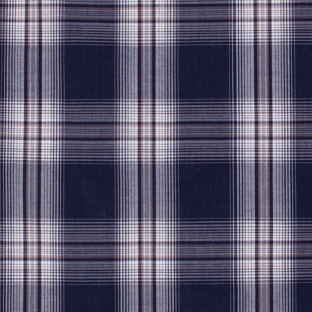 Just Country Mens Austin Full Button L/S Print Shirt (MWLS2667)  Navy/White Plaid