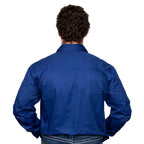Just Country Mens Cameron Half Button Work Shirt (10101) Cobalt