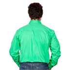 Just Country Mens Cameron Half Button Work Shirt (10101) Ivy Green