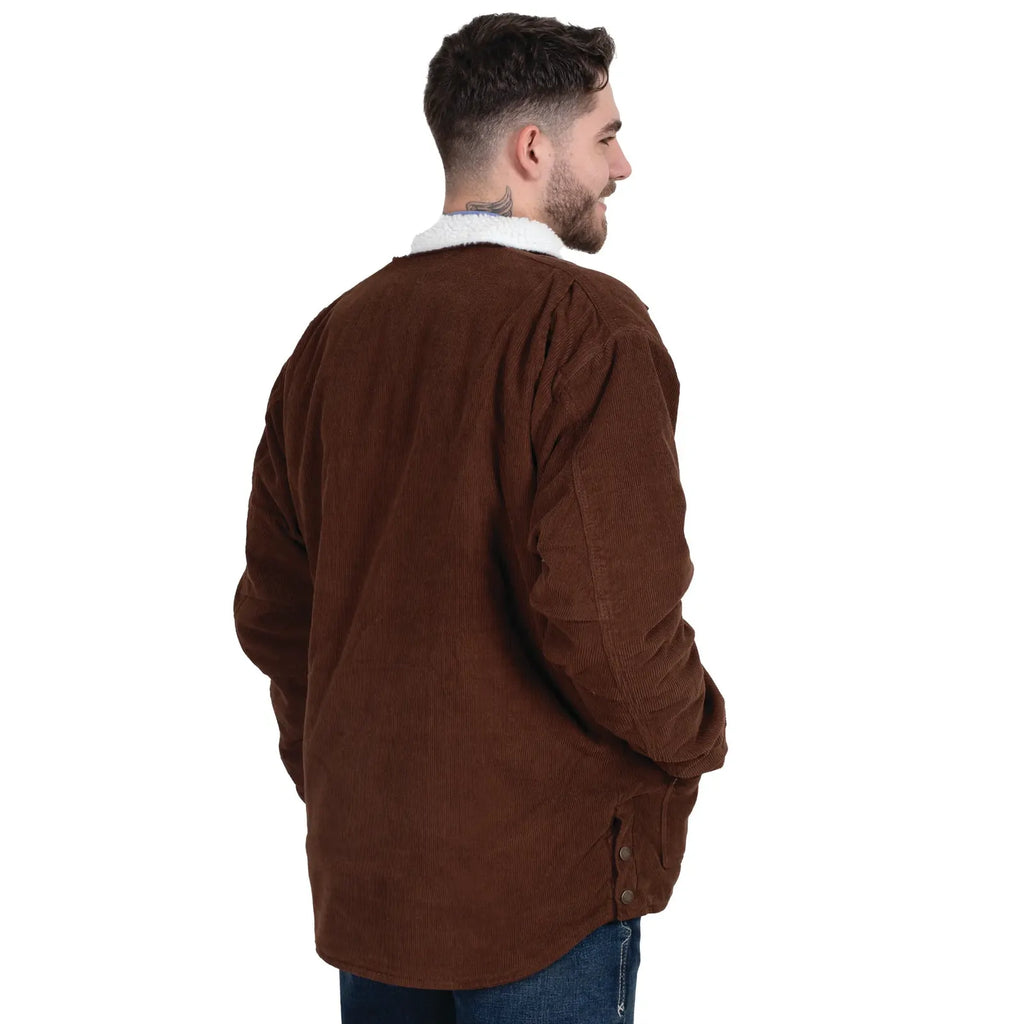 Just Country Mens Diamantina Sherpa Corduroy Jacket (MWOJ2501) Chocolate [SD]