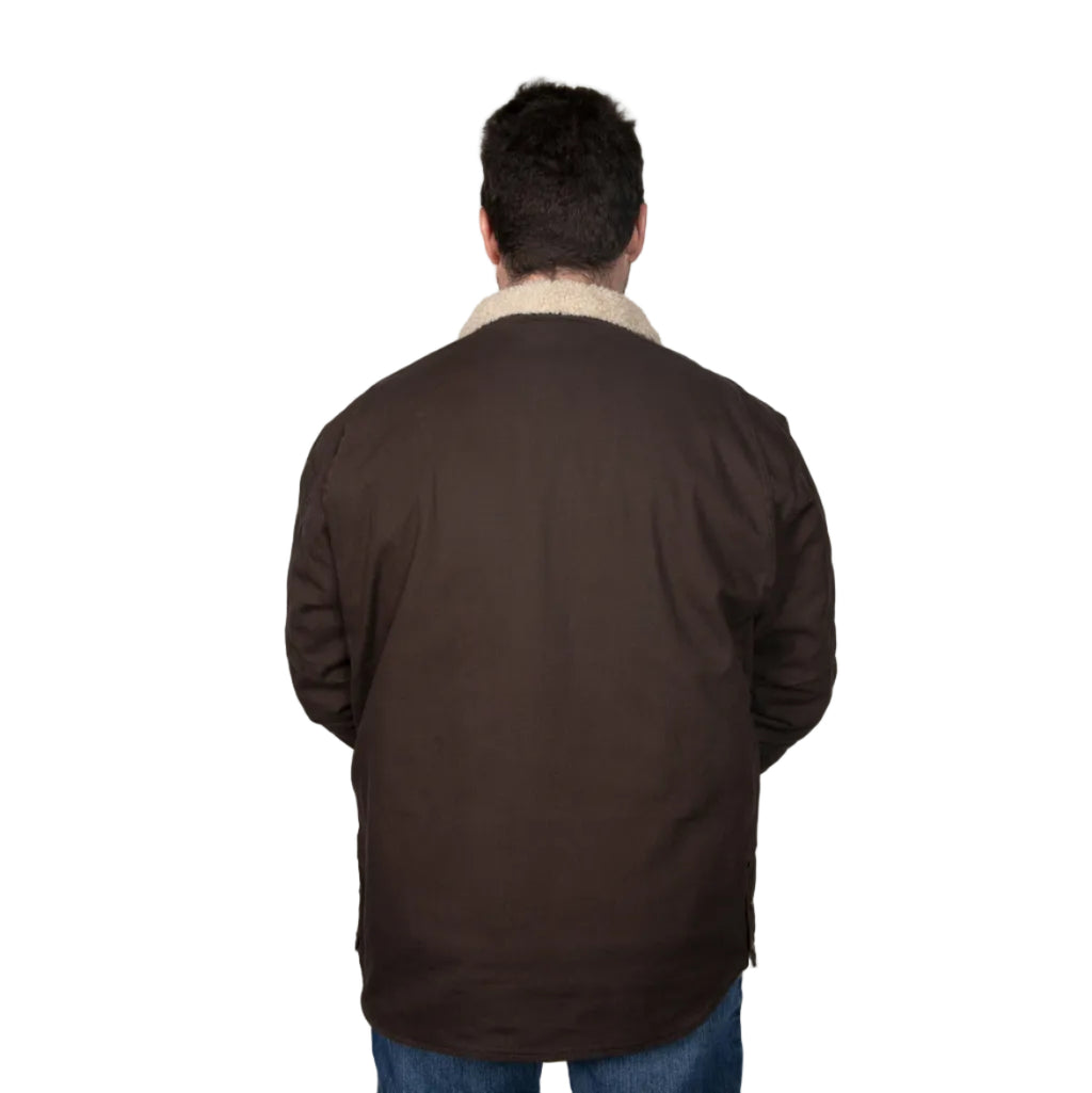 Just Country Mens Diamantina Sherpa Jacket (MWOJ2101) Chocolate