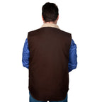 Just Country Mens Diamantina Sherpa Vest (MWOV2101) Chocolate