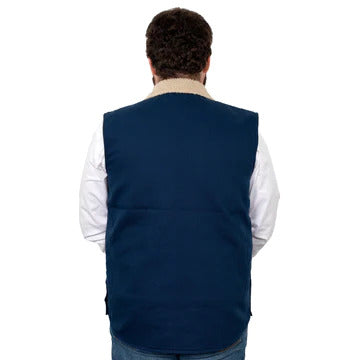 Just Country Mens Diamantina Sherpa Vest (MWOV2302) Navy