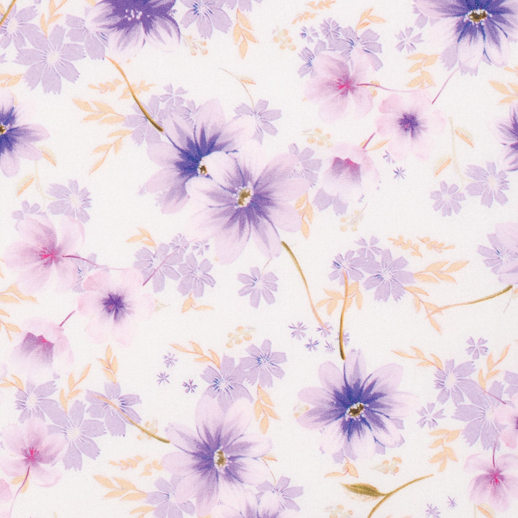 Just Country Womens Abbey Full Button L/S Print Shirt (WWLS2648) Purple & White Wildflowers/Orchid