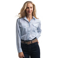 Just Country Womens Abbey Full Button L/S Print Shirt (WWLS2651) Powder Blue