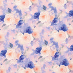 Just Country Womens Georgie Half Button L/S Print Shirt (WWLS2645) Blue & Pink Watercolour Roses