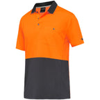 KingGee Hi Vis Workcool Hyperfreeze Spliced S/S Polo (K54205) Orange/Navy M [GD]