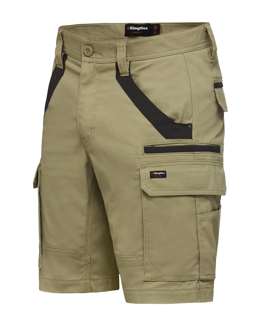 KingGee Tradies Utility Cargo Shorts (K69870) Khaki 77R