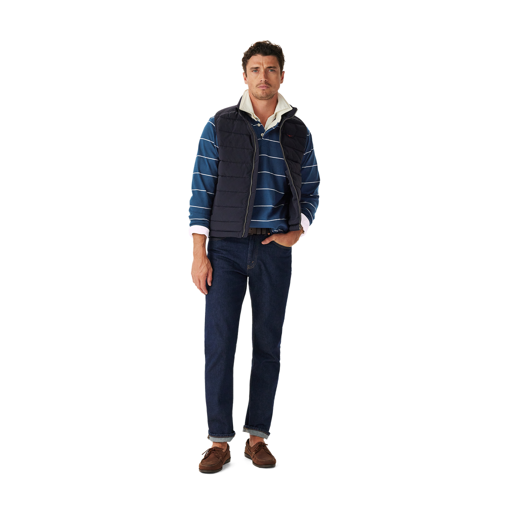 R.M.Williams Mens Albany Stripe Rugby (KR200RJ17) Vintage Blue