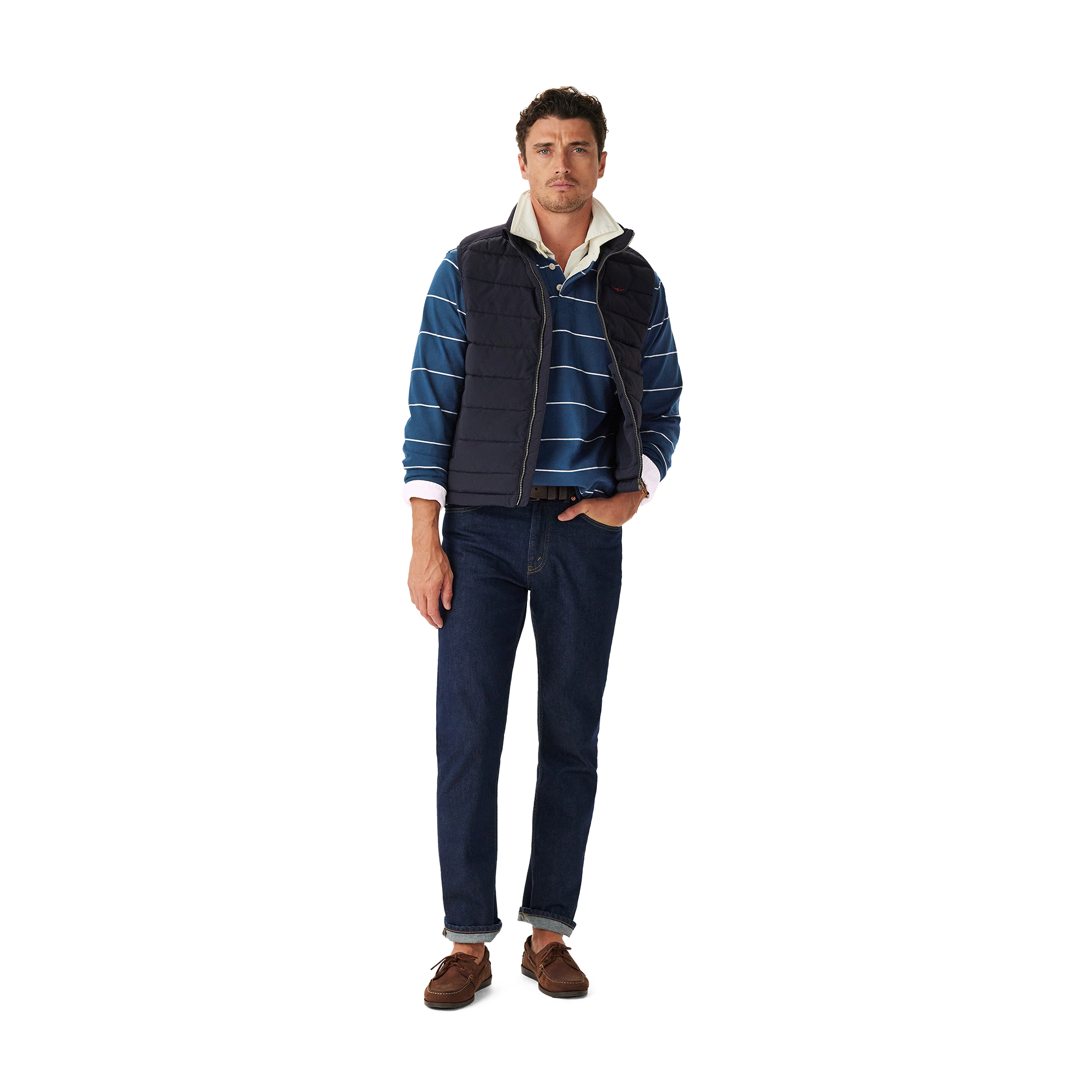 R.M.Williams Mens Albany Stripe Rugby (KR200RJ17) Vintage Blue