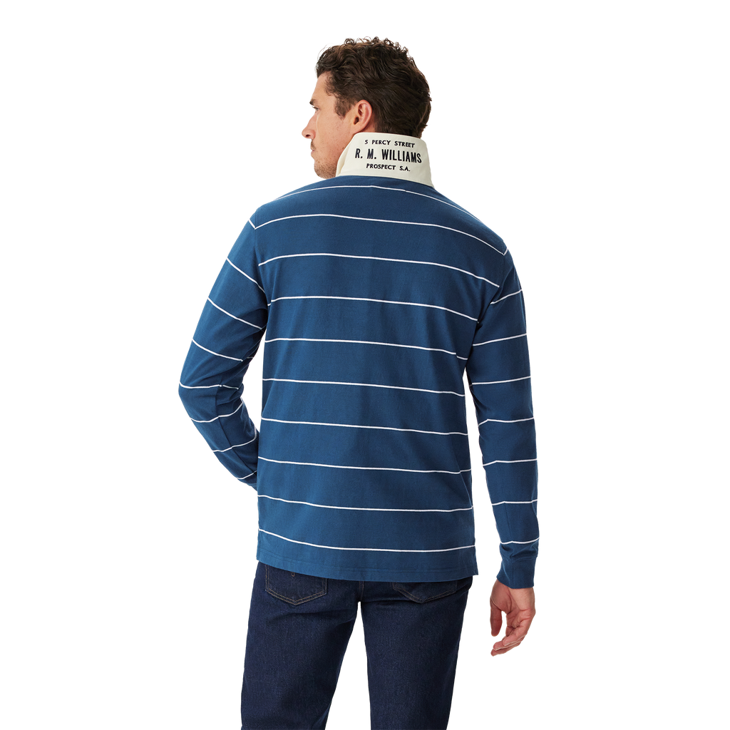 R.M.Williams Mens Albany Stripe Rugby (KR200RJ17) Vintage Blue