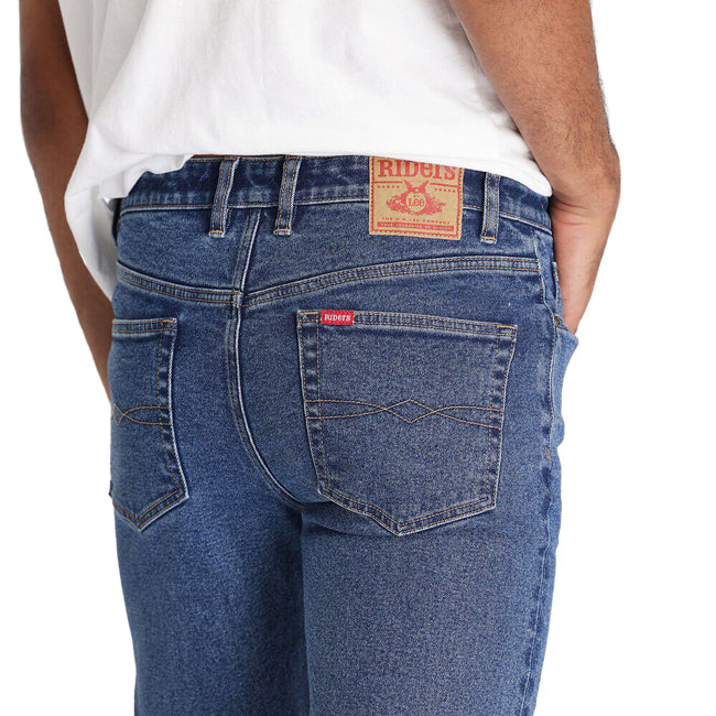 Lee Riders Mens Straight Stretch Jeans (R058023) Stonewash [SD]