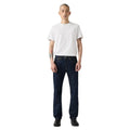 Levi's 501 Original Straight Fit Jeans (00501-0115) Rinse Full Length Front White Tee Tucked View