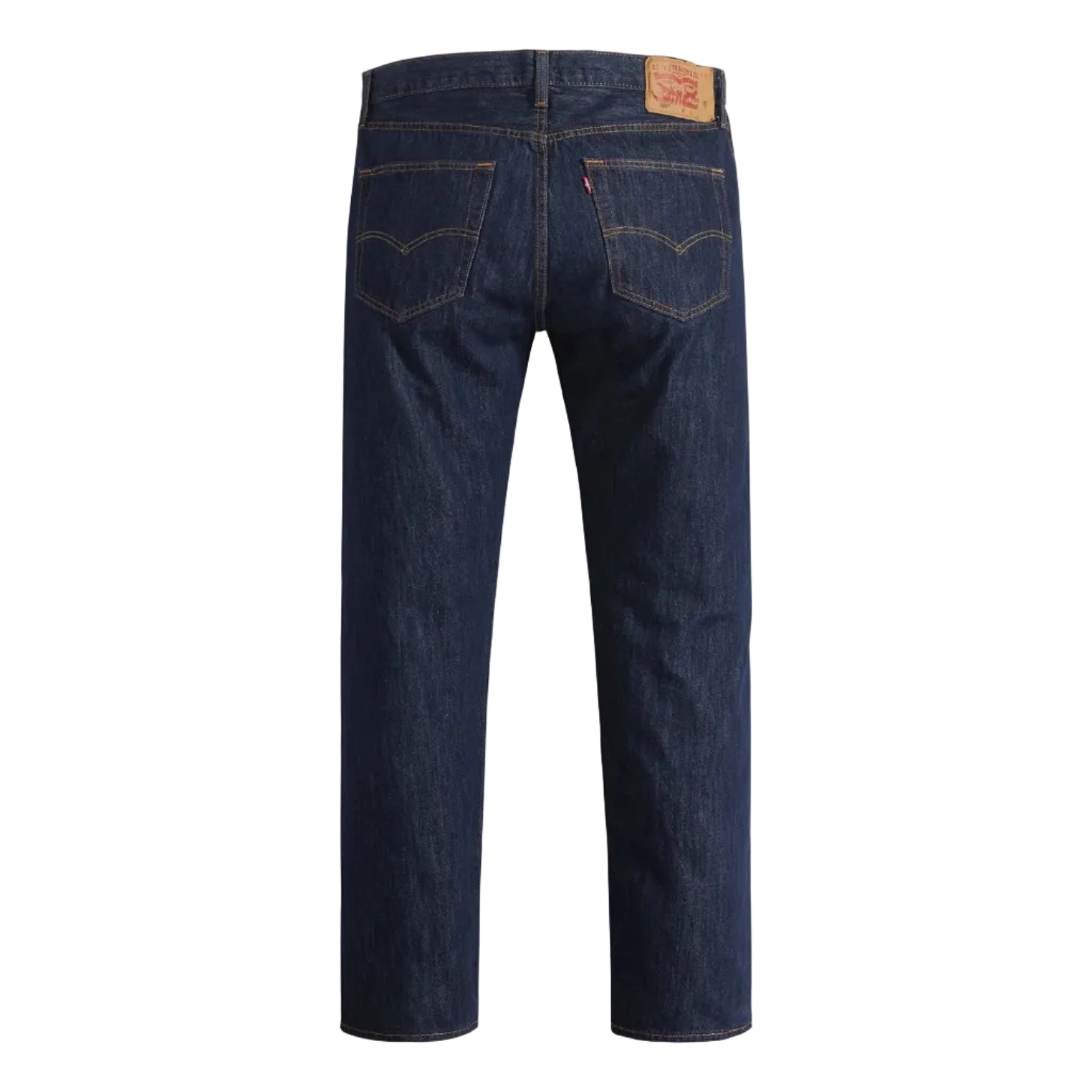 Levi's 501 Original Straight Fit Jeans (00501-0115) Rinse Full Length Flat Lay Back
