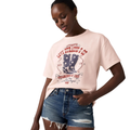 Levi's Womens Graphic S/S Tee (005OY-0027) Poster Daisy Boots Crystal Pink