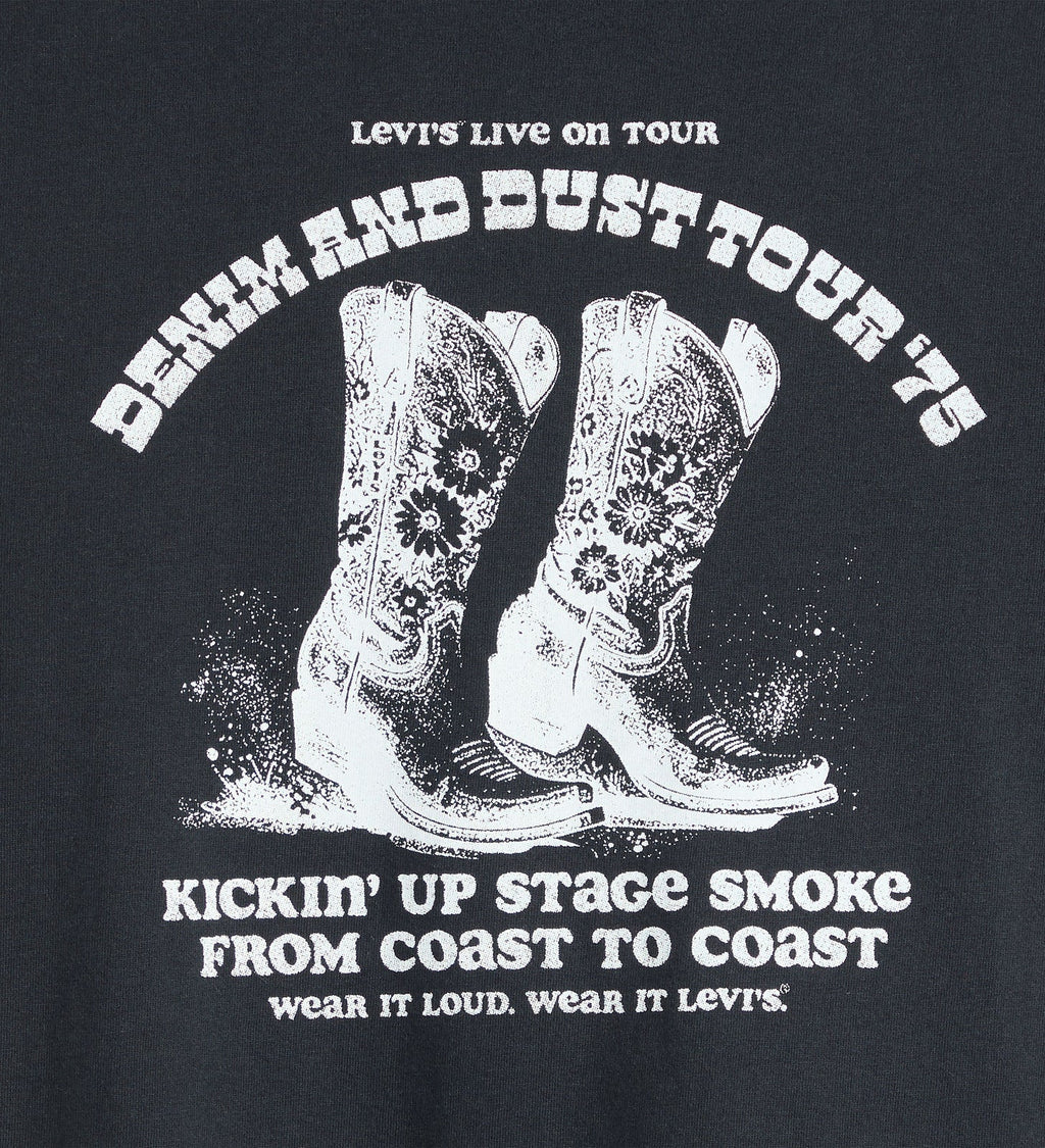 Levi's Womens Denim and Dust Boots S/S Graphic Tee (005GV-0084) Anthracite