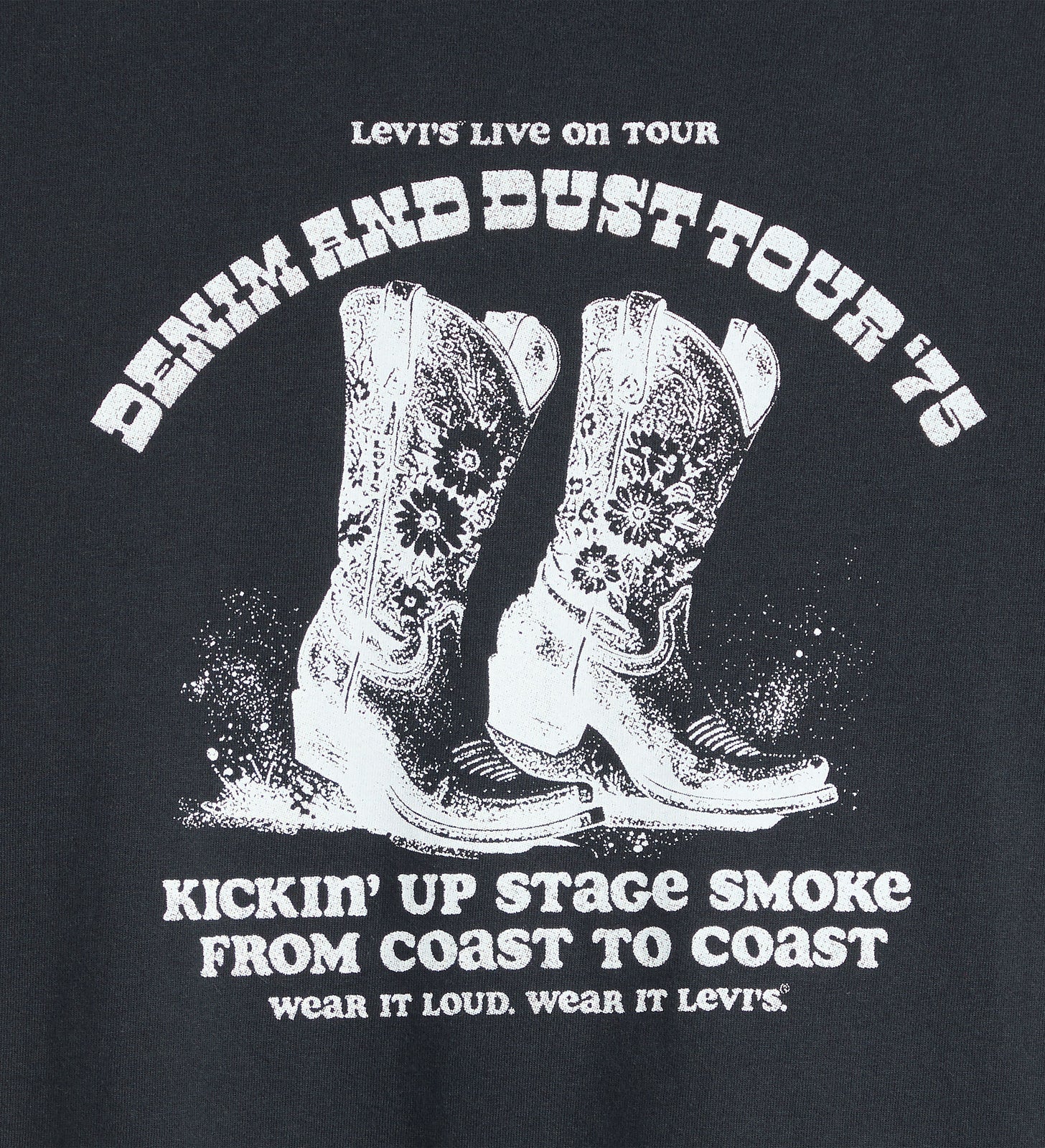 Levi's Womens Denim and Dust Boots S/S Graphic Tee (005GV-0084) Anthracite