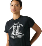 Levi's Womens Denim and Dust Boots S/S Graphic Tee (005GV-0084) Anthracite