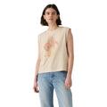 Levi's Womens Western Archival Boxy Tank (001MW-0004) Faded Cowboy Oatmeal Heather